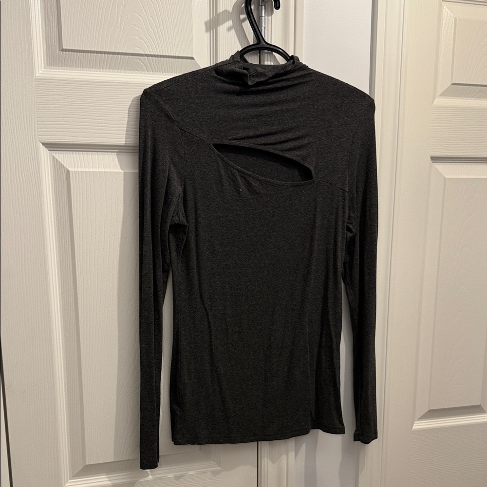 Guess Black Long Sleeve Cut-Out Top
